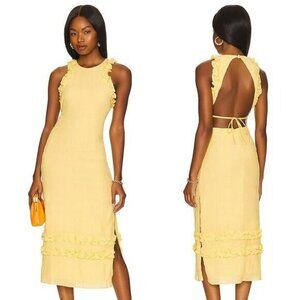 Lovers and Friends Tommy Midi Dress - Lemon Yellow